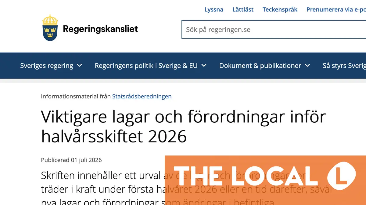 Tio nya svenska lagar träder i kraft under de närmaste månaderna