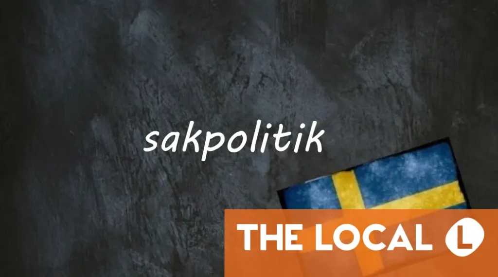 Dagens svenska ord: sakpolitik