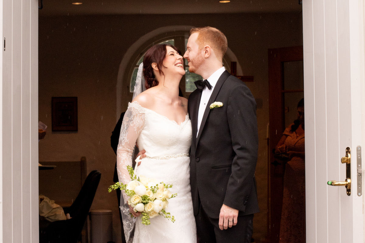 Brenda och Marcus Ramström på bröllopsdagen.